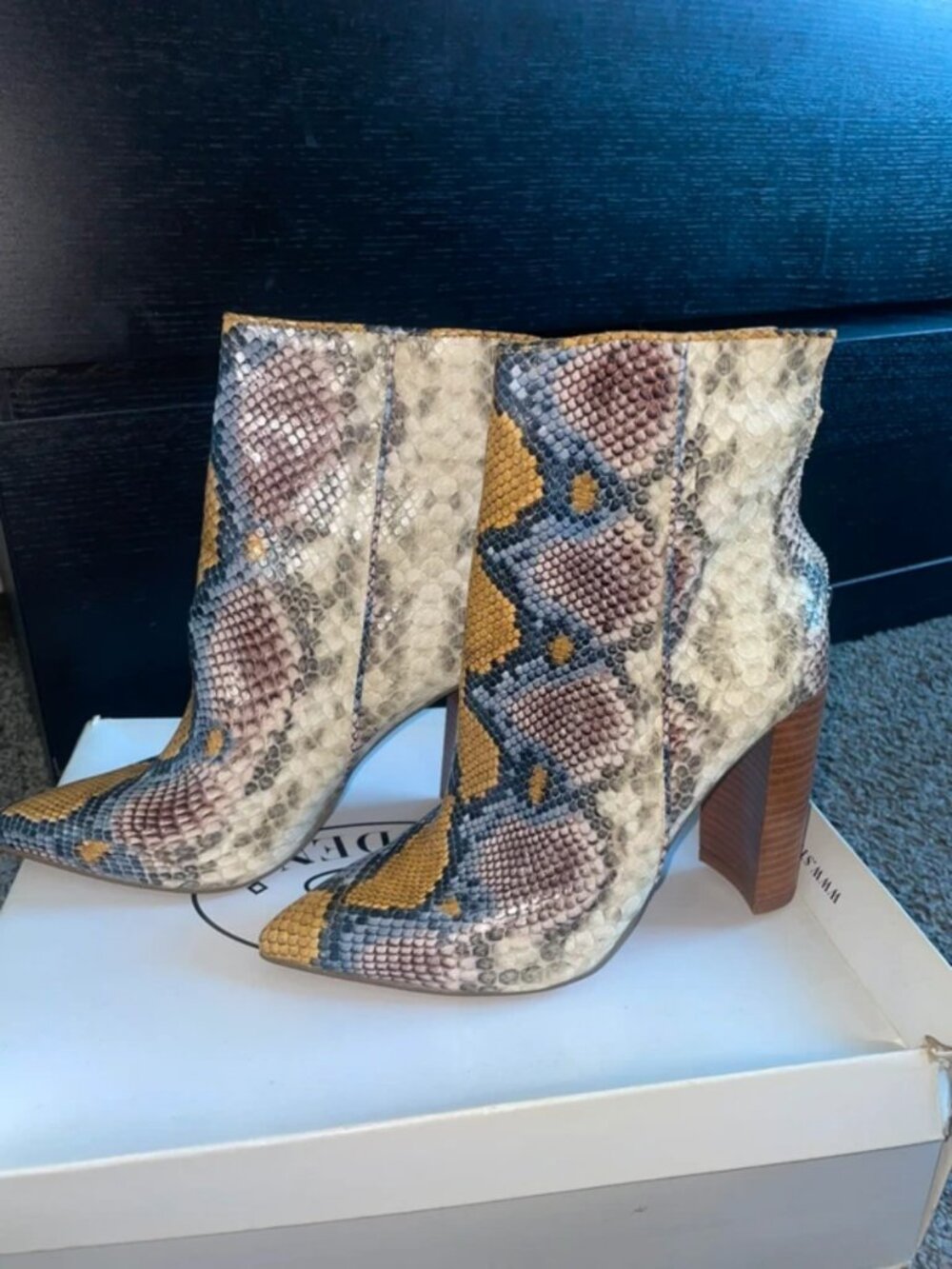 Steve Madden Trista Multi Snake-Print Boots